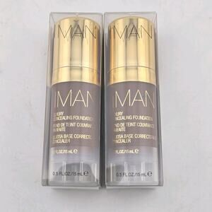 IMAN Luxury Concealing Foundation EARTH 4 Set Of 2 NIB Sealed 0.5 oz